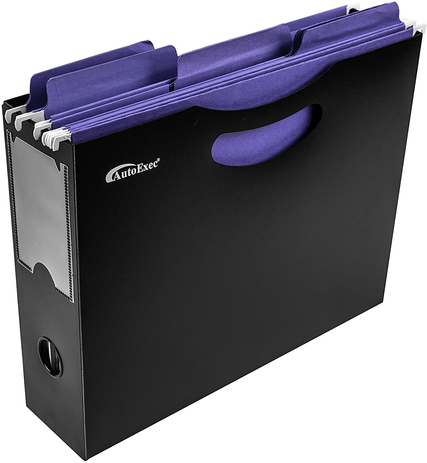 AutoExec AETote-08 Black/Grey File Tote with One Cooler and One Hanging File Holder 