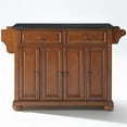 thumbnail image 1 of Pemberly Row Traditional Wood Kitchen Island with Granite Top in Cherry, 1 of 7