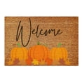 thumbnail image 1 of TIELUTT Thanksgiving Home Autumn Front Door Door Mat Carpet Floor Mat Decoration Fall Throw Blankets Designer Throw Fuzzy Blanket with Pom Poms Creme Throw Blanket 5x7 Rugs for Living Room, 1 of 3