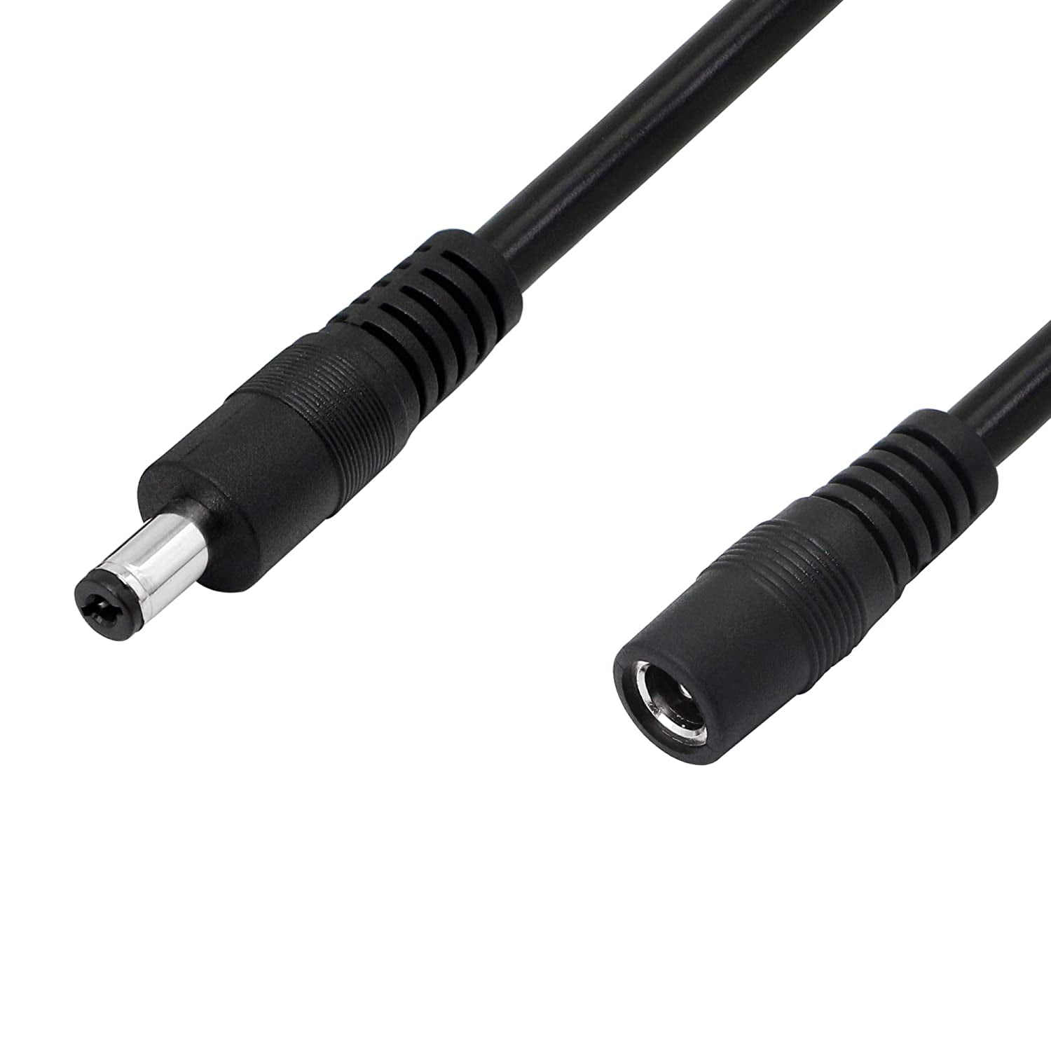 DC Power Extension Cable，DC 5.5mm x 2.1mm Male to Female Power Adapter Cable，3FT 18AWG Heavy Duty Cord for 12V CCTV Wireless IP Camera,LED,Car,More.-2PCS