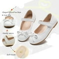 thumbnail image 3 of DADAWEN Girls Mary Jane Shoes Dress Shoes School Uniform Princess Ballerina Flower Shoes 7.5 Toddler, 3 of 5