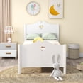 thumbnail image 2 of Wood Platform Bed Frame Twin Platform Bed with Wood Slat Support and Headboard Footboard No Box Spring Needed Wooden Slat Support, 2 of 7