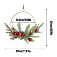 thumbnail image 6 of christmas decorations Christmas wreaths are hung on the metal wall to simulate festive decorations. We offer housewarming gifts for Christmas parties, 6 of 6