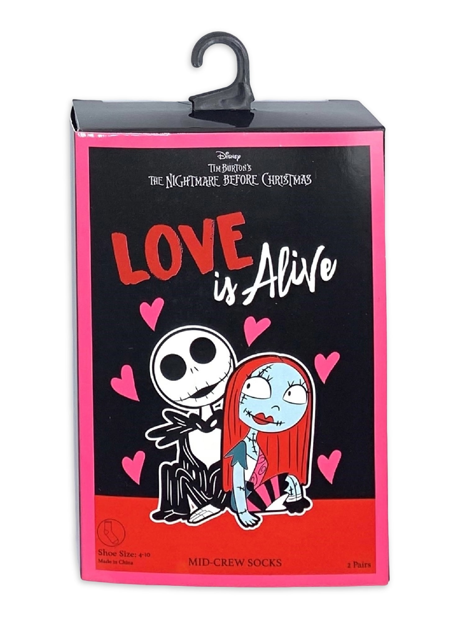 The Nightmare Before Christmas Valentine's Day Sock and Wine Set