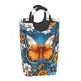 thumbnail image 2 of Lsque Spring Butterfly Flowers Laundry Basket, Laundry Hamper, Dirty Clothes Hamper for Laundry, Collapsible, Waterproof Laundry Baskets with Aluminum Handles for Laundry, Dorm, Family, 2 of 6