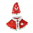 thumbnail image 3 of Cape en Velours Rouge Cape de Costume de Noël pour Performance sur Scène Carnaval, 3 of 10