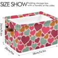 thumbnail image 4 of SKYSONIC Love Heart Laundry Basket Collapsible Laundry Hamper Clothes Toys Storage Bin with Handles, 2PCS, 4 of 7