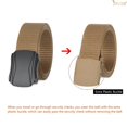 thumbnail image 6 of JASGOOD Mens Belt, Stretch Web Nylon Belts For Men Hiking Golf Brown Belt, 6 of 11