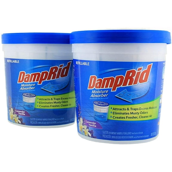 DampRid Moisture Absorber FG60LV Lavendar 10.5-Ounce, 2-Pack, Lavender Vanilla, 21 oz