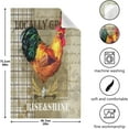 thumbnail image 3 of Dreamtimes Rooster Vintage Daisy Flower Kitchen Towels Dish Bar Tea Towel Dishcloths Set of 4 Super Absorbent Soft 18 x 28 inches, 3 of 7