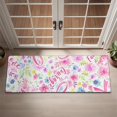thumbnail image 2 of Pink Breast Cancer and Pioneer Flower Door Rugs,Washable Non Slip Door Mats Indoor,Decorative Door Mats,Entry Mat Indoor for Entrance,Bedroom,Kitchen,Bathroom,16"x47", 2 of 6