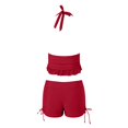 thumbnail image 5 of Linfrsh Push Up Bikini Sets for Women,Sexy Thong Swimsuits High Waisted Swim Suit Red,S, 5 of 7