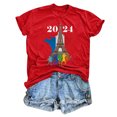 thumbnail image 4 of TSADFHJI Hauts Scintillants pour Femmes Noël Mode Décontractée Manches Courtes Col Rond T-Shirt Imprimé Ample S Rouge, 4 of 4