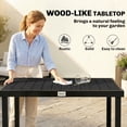 thumbnail image 4 of Outsunny Patio Dining Table, Rectangular Aluminum Outdoor Table, Black, 4 of 10