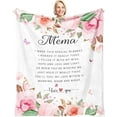 thumbnail image 1 of LHSHID Mema Gifts Gifts for Mema Mema Birthday Gifts Mema Gifts from Grandchildren Mema Gifts for Grandma Best Mema Ever Gifts Mema Gifts on Retirement Throw Blanket 60"x80", 1 of 8