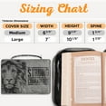 thumbnail image 6 of Christian Art Gifts Value Poly-canvas Bible Cover for Men & Women: Strong & Courageous Bold Lion - Joshua 1:9 Inspirational Scripture with Pocket, Sleeves, Pen Loops, Gray, Medium, 6 of 7