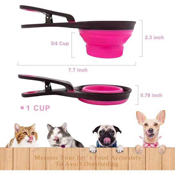 ORUYROP 3 In 1 Dog Food Scoop with Bag Clip and Measuring Cup