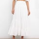 thumbnail image 1 of Falda Larga Plisada Falda informal de algodón Estilo bohemio Mujer Cintura alta elástica Color sólido Traje diario Cgtredaw Blanco S para Mujer, 1 of 1