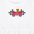 thumbnail image 4 of Inktastic Race Car Racing Bear Animal Girls Baby Dress, 4 of 5