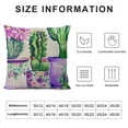 thumbnail image 5 of Chilfamy Cactus Pillow Cases Tropical Succulent Plant Pots Waist Lumbar Throw Pillow Cover Spring Summer Home Sofa Decor Pillowcase Cushion Cover 12x12in, 5 of 5