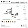 thumbnail image 7 of Kingston Brass KS3255PL Vintage Double-Handle Wall-Mount Bridge Kitchen Faucet, Oil Rubbed Bronze, 7 of 7