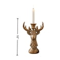 thumbnail image 3 of Christmas Golden Reindeer Head Taper Candle Holder, Decorative Reindeer Candlestick, Christmas Tabletop Centerpiece, for Farmhouse, Holiday, Mantel Decor, 3 of 7