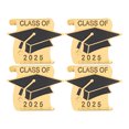 thumbnail image 1 of Pin de solapa para gorro de graduación, insignia esmaltada de recuerdo, regalos de graduación para estudiantes y profesores de secundaria, clase de 2025, 4 Uds., 1 of 4