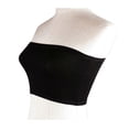 thumbnail image 2 of Women's Ladies Elastic Strapless Bandeau Tube Tops No Pad Chest Wraps (Black), 2 of 4
