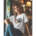 thumbnail image 5 of T Shirts for Women Short Sleeve Cotton Crewneck T-Shirt, Rugby Helmet Sport Watercolor Tee Tops Casual Basic T-Shirts, XS-5XL White XXL, 5 of 7