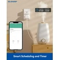 thumbnail image 2 of ELEGRP Matter Supported Mini Smart Plug, Smart Outlet 15A/1800W Max, Compatible with Apple Home, Siri, Alexa, Google Home, SmartThings, Compact Design, UL Certified, 2.4G Wi-Fi Only, White, 4 Pack, 2 of 7