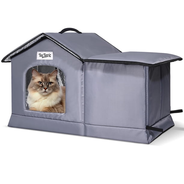 Cat House TailTastic, resistente a la intemperie y aislante para el invierno