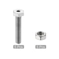 thumbnail image 3 of Uxcell M6x30mm Hexagon Fasteners Hollow Screw Bolts with Nuts 5 Pack, 3 of 5