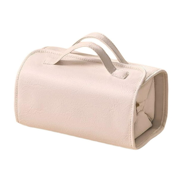 Neceser de viaje 4 compartimentos transparentes desmontables M Ulti Neceser de maquillaje colgante de cuero 4 en 1 enrollable de gran capacidad compacto impermeable plegable