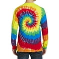 thumbnail image 2 of Men's Specialty Tie-Dye Long Sleeve Throwback Look Tee Rainbow Medium, 2 of 5