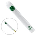 thumbnail image 1 of pitrice Embroidered Leaf Golf Alignment Stick 2 Sticks Cover Case Holder PU Leather White, 1 of 8