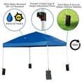 thumbnail image 5 of BizChair 10'x10' Blue Pop Up Canopy Tent with Wheeled Case and 6-Foot Bi-Fold Folding Table with Carrying Handle - Tailgate Tent Set, 5 of 10