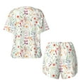 thumbnail image 5 of Lsque Wildflower Watercolor 4 Women's Short-Sleeved Pajama Set - 2 Piece Soft and Lightweight Sleepwear Set-Large, 5 of 9