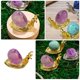 thumbnail image 5 of Figura de caracol de cristal, decoración de escritorio, linda estatua de caracol, figura de animal de cristal para escritorio, 5 of 8