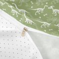 thumbnail image 1 of meiyoeat Dino Skeleton Bedding for Kids Boys Teens, Brachiosaurus Wildlife Duvet Cover Full, Olive, Reversible, 3 Pieces, 1 Duvet Cover and 2 Pillowcases, 1 of 3