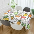 thumbnail image 2 of Yayeee Tablecloths 54" x 54" Rectangle Wrinkle Resistant Party Table Cover, Cute Vegetables, 2 of 8