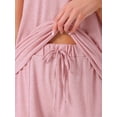 thumbnail image 5 of Conjunto de lounge de 2 piezas para mujer INSPIRE CHIC, suéter de punto, camiseta de manga corta y pantalones cortos, pijama, 2XL, rosa, 5 of 5