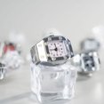 thumbnail image 3 of Joernso Alloy Ring Watch Elastic Stainless Steel Band Square Dial Men Women Couple Watch Finger Ring Birthday Gift Fashion Accessories, 3 of 8