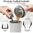 thumbnail image 5 of Insulated Cocktail Shaker Set | Double Wall Stainless Steel | Martini Shaker for Home Bar Bartending | Built-in Drink Measurement System & Strainer, Travel Bag, 35 Recipes | Gift Set, 5 of 9
