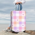 thumbnail image 6 of Picia Heart Buffalo Plaid Luggage Protector Cover Thicken Suitcase Protector Cover Fit 18-32 Inch Luggage-Medium, 6 of 9