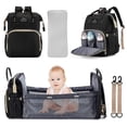 thumbnail image 1 of 3 in 1 Diaper Bag Backpack with Changing Station, Waterproof Baby Bag with Auto Foldable Crib, 1 of 5