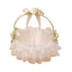 thumbnail image 5 of Cesta para niña de las flores con lazo de encaje Cestas para niña de las flores Almacenamiento de dulces Flor de encaje de hadas Beige, 5 of 9