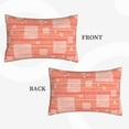 thumbnail image 4 of YFYANG Super Soft Rectangular Plush Cushion Cover (Without Pillow Insert), Orange Geometric Lines Comfort and Non-Pilling Hidden Zip Bedroom Sofa Pillowcases, 20"x30", 4 of 9