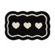 thumbnail image 1 of Bonita alfombrilla de baño de microfibra con diseño de flores negras, divertidas alfombrillas de baño, suaves, esponjosas, absorbentes, de secado rápido, antideslizantes, con respaldo de TPR,, 1 of 5