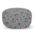 thumbnail image 1 of Moroccan Pouf Cover with Zipper, Complex Colorful Moroccan Tile Motifs Antique Floral Ornaments Design, Soft Decorative Fabric Unstuffed Case, 30" W X 17.3" L, Multicolor, by Ambesonne, 1 of 5