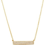 Lesa Michele Swarovski Elements Sterling Silver Bar Necklace
